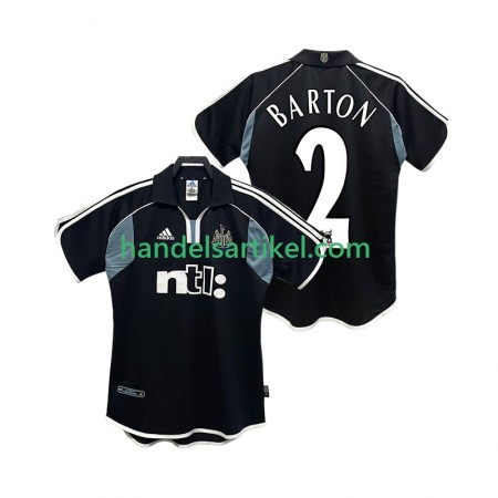 Newcastle United BARTON 2 2000 2001 Retro Auswärts Trikotsatz Kurzarm